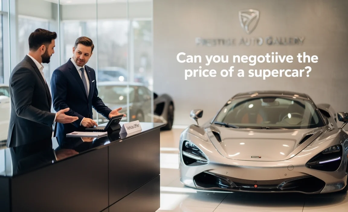 Can you negotiate the price of a supercar?