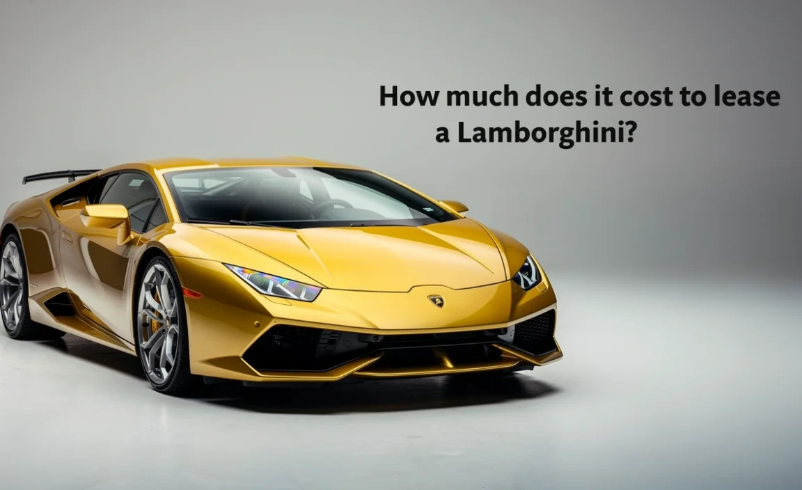How much does it cost to lease a Lamborghini?